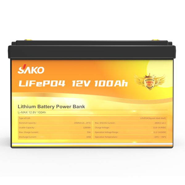 باتری لیتیومی 12.8 ولت، 200 آمپرساعت، دیپ سایکل، برند ساکو، مدل Li-MAX 12.8V 200Ah
