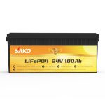 باتری لیتیومی 25.6 ولت، 100 آمپرساعت، دیپ سایکل، برند ساکو، مدل Li-MAX 25.6V 100Ah